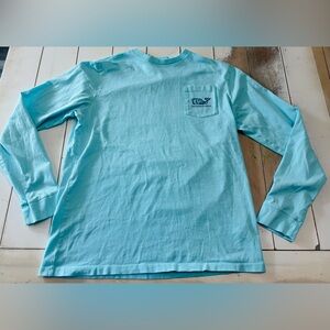 Vineyard Vine long sleeve aqua tee